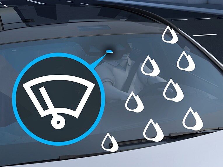 Limpiaparabrisas con sensor de lluvia en la GLB de Mercedes-Benz.
