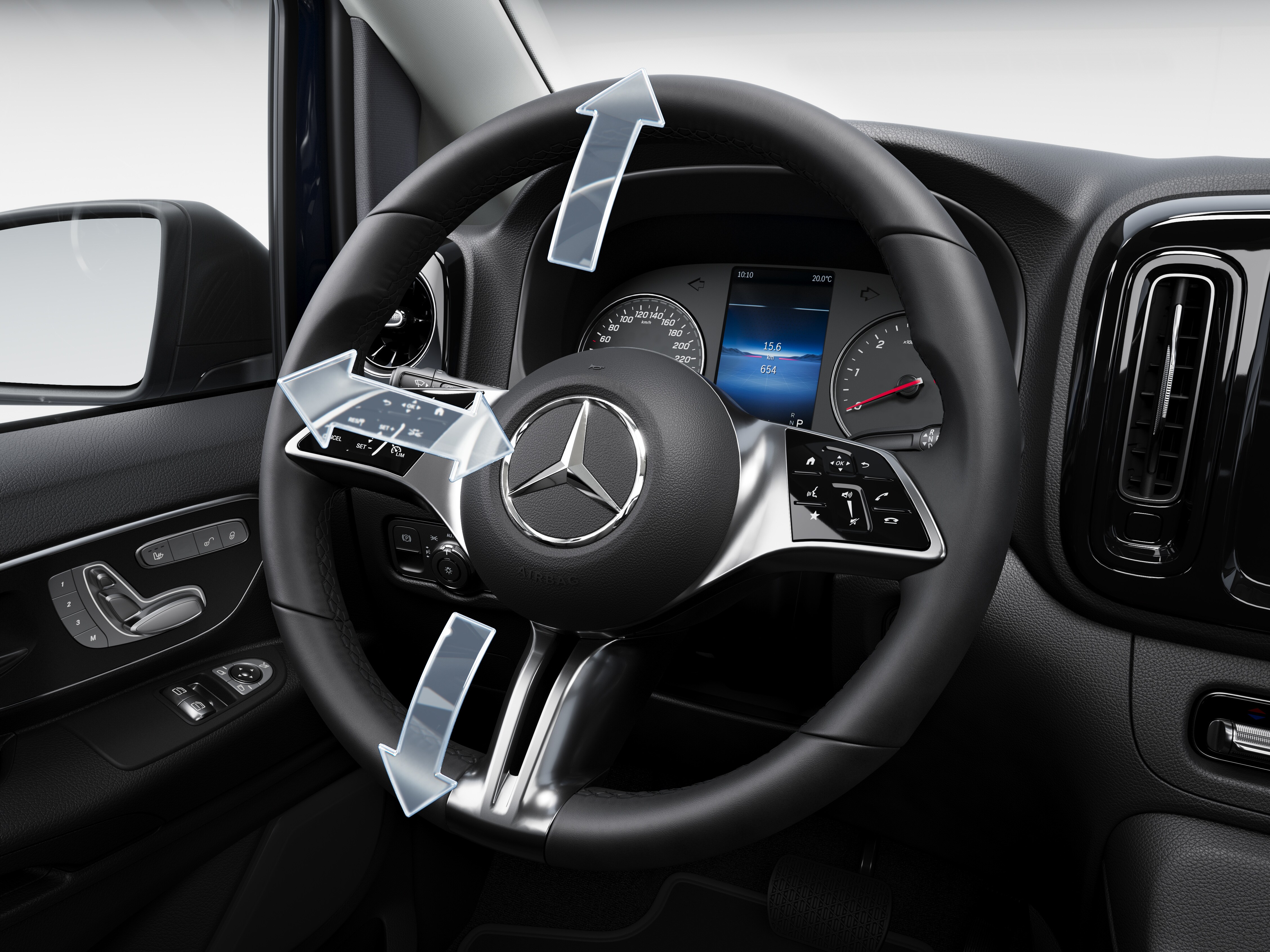 Volante multifunción regulable en altura e inclinación | Vito Mixto | Mercedes-Benz Vans