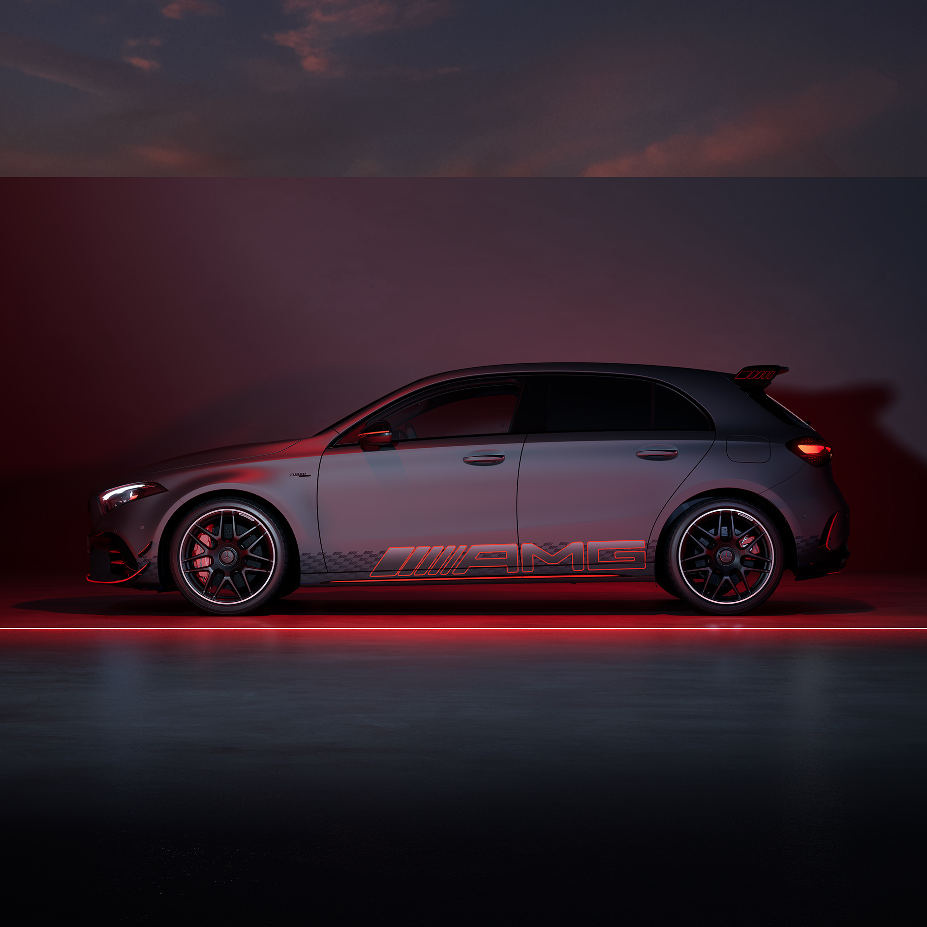 Modelo especial Street Style Edition | Clase A Berlina compacta | Mercedes-AMG Vista frontal del modelo especial Mercedes-AMG A 45 S 4MATIC+ Street Style Edition.