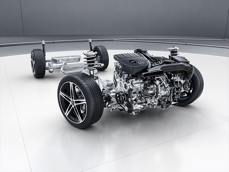 El tren de rodaje de confort de la nueva Mercedes-Benz GLB.