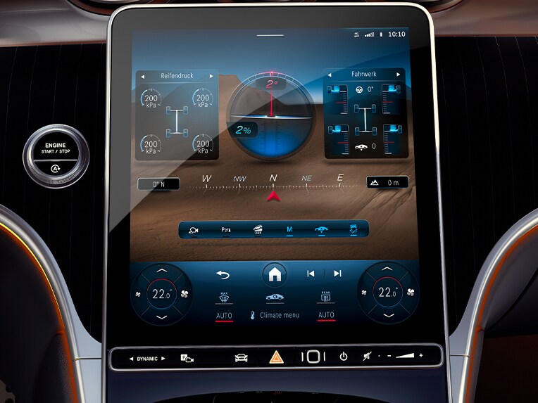 El visualizador central de GLC de Mercedes-Benz.