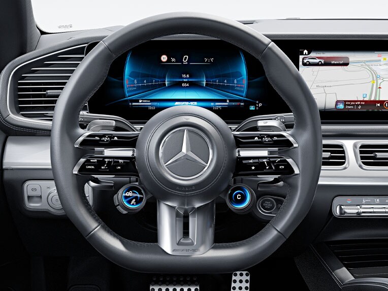 El volante AMG Performance en napa de la nueva Mercedes-AMG GLE Coupé.