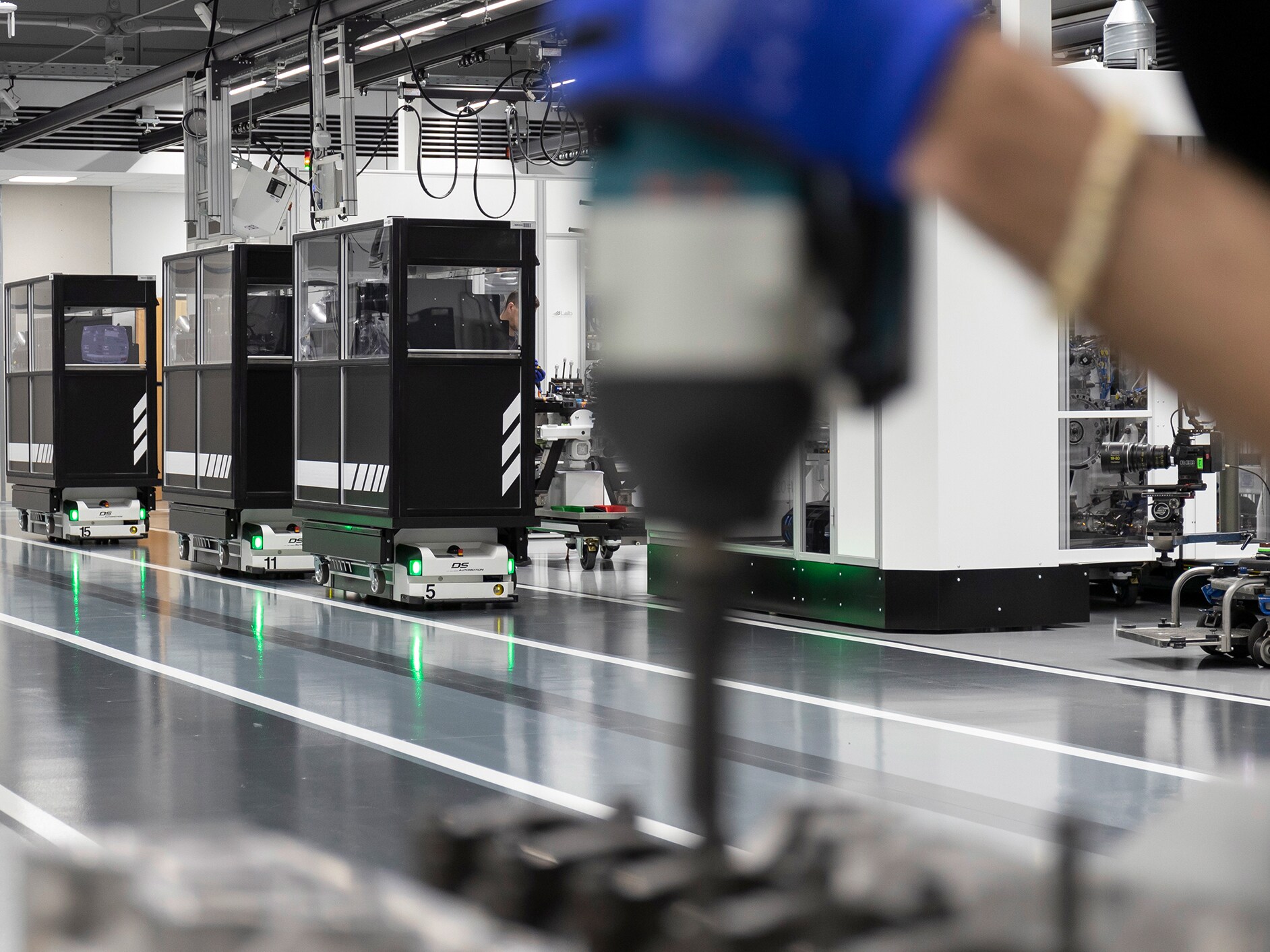 Una nave de producción de Mercedes-AMG.