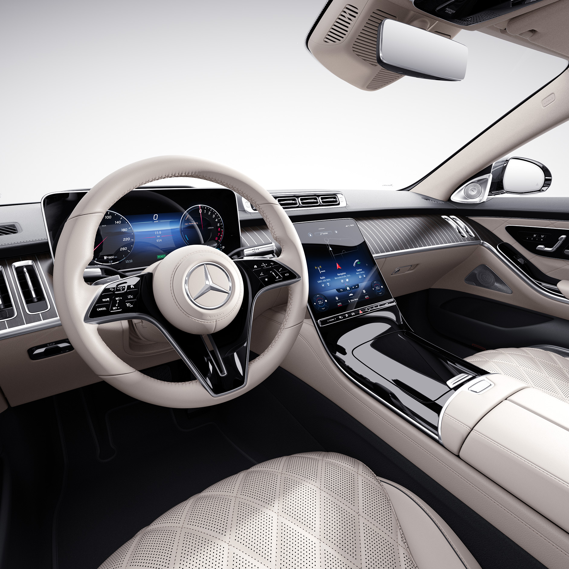 DRIVE PILOT | Mercedes-Benz Intelligent Drive El visualizador del conductor de la Clase S Berlina de Mercedes-Benz.