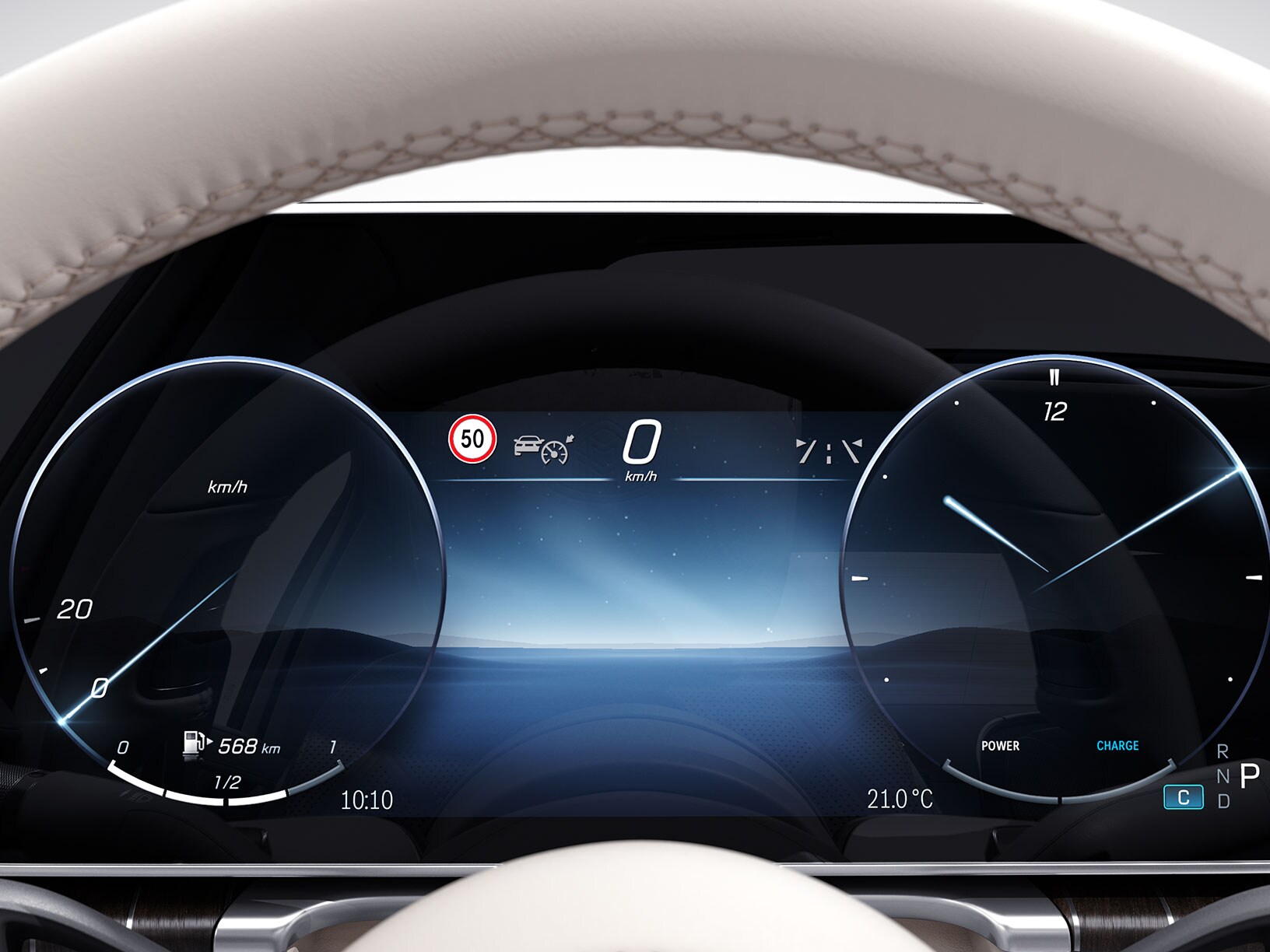 Los estilos de visualización en un Mercedes-Benz.