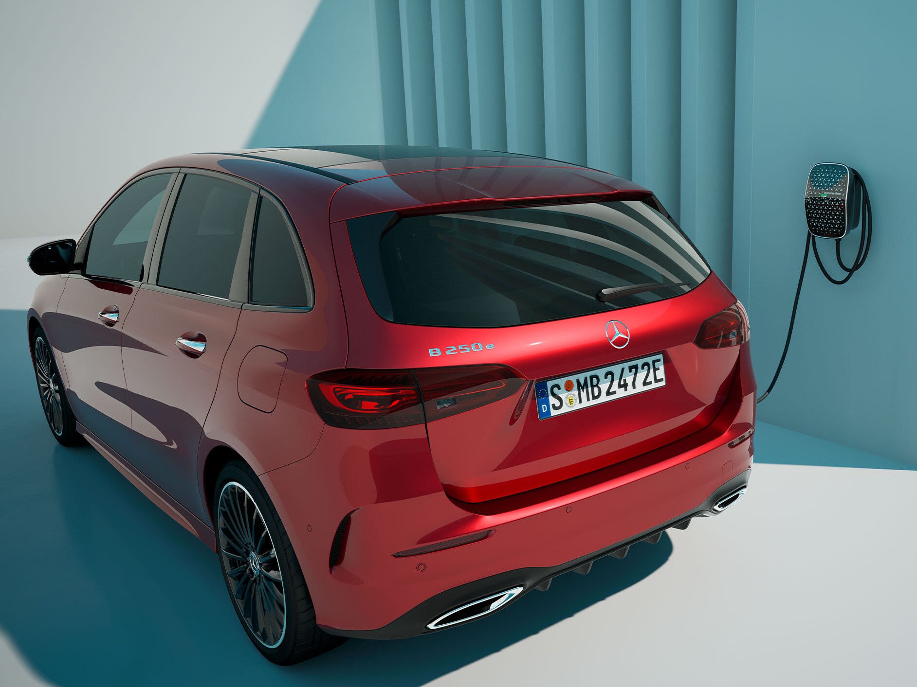 Escorzo trasero de la Clase A de Mercedes-Benz.